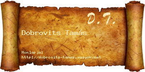 Dobrovits Tamás névjegykártya