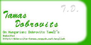 tamas dobrovits business card